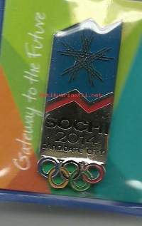 Sochi  Canditate City 2014 olympia pinssi, avaamaton pakkaus - pinssi rintamerkki / Olympiakisat keskittyvät yhden kaupungin ympärille ja niiden pitopaikan