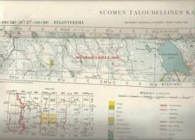Kelontekemä 7490 / 520    Suomen taloudellinen kartta  1 : 100 000  kartta 1944
