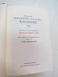 Finlands ridderskaps och adels kalender 1983 - Finlands adelskalender -aateliskalenteri