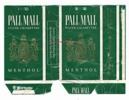Pall Mall   - tupakkaetiketti, avattu tuotepakkaus kääre