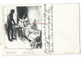 Döbeln Juuttaalla Vänrikki Stoolin tarinoista sign Albert Edelfelt - sotilaspostikortti kulkenut nyrkkipostissa