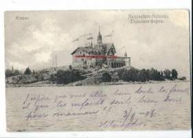 Helsinki Klippan  - paikkakuntapostikortti kulkenut 1908 Venäjälle