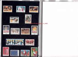 Joulupukinmaan postimerkkejä 1980-87 ** postituore lajitelma. 15 erilaista! Postimerkkikeskuksen alkuperäispakkauksessa.