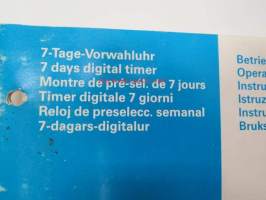 Webasto 7-Tage-Vorwahluhr - 7 days digital timer - Montre de pré-sél. de 7 jours - Timer digitale 7 giorni - Reloj de preselecc. semanal - 7 dagars digitalur /