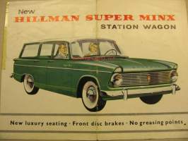 New Hillman Super Minx Station Wagon myyntiesite