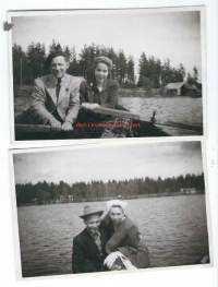 Lempeä laineilla 1950 - valokuva 6x9 cm 2 kpl