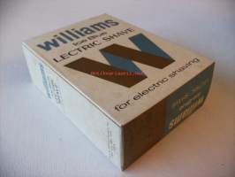 Williams Ice Blue Lectric Shave   -  tyhjä tuotepakkaus pahvia   11x8x4  cm  - toimitus litistettynä kirjeessä