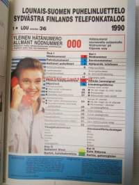 Lounais-Suomen puhelinluettelo 1990 - Telefonkatalogen för Sydvästra Finland 1990