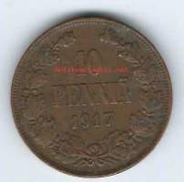 10 penniä  1917 I