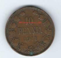 10 penniä  1911