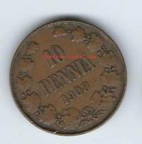 10 penniä  1908