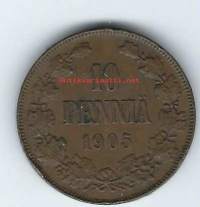 10  penniä  1905