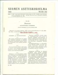 Asevelvollisuuslain soveltamisesta 12.12. 1932