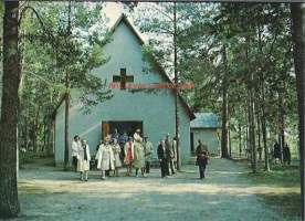 Pellinge St Olofs kapell  kirkko - kirkkopostikortti paikkakuntapostikortti postikortti