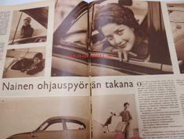 Suomen Kuvalehti 1958 nr 44, ilmestynyt 31.10.1958, sis. mm. seur. artikkelit / kuvat / mainokset; Kansikuva  Nainen ratissa Alfa-Romeo ZB-193), Paulig, Lanolin,