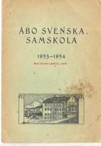 Åbo Svenska Samskola 1953-1954  - vuosikertomus