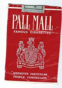 Pall Mall  tupakkaetiketti  pehmeästä askista leikattu