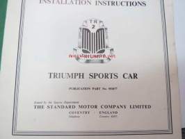 Smiths Circular Heater Type CHS 920/4 - Installation instructions for Triumph TR2 Sport Cars -alkuperäinen englanninkielinen lämmityslaitteen asennusohjekirja +