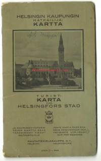 Helsingin kaupungin matkailijakartta 1935 - kartta