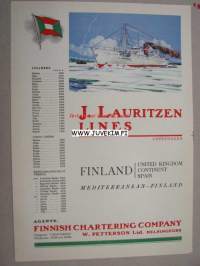 J. Lauritzen Lines / Finnish Chartering Company -mainos