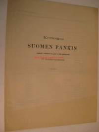 Suomen Pankin kertomus 31.12.1888