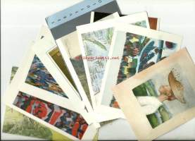 Erä taidekortteja   - taidepostikortti postikortti 10 kpl