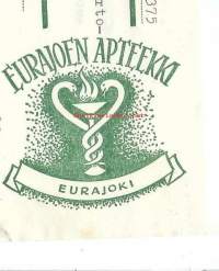 Eurajoen  Apteekki  Eurajoki  - resepti signatuuri  1972