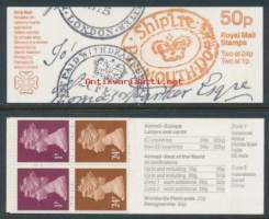 Iso-Britannia/Englanti: Postituore käyttömerkkivihko 50p FB65 **.  Postihistoria 2. FB65 Postal history 2 .  Laivapostileimoja 1800-luvulla. Kansi käyttötaidetta.