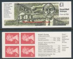 Iso-Britannia: Postituore käyttöpostimerkkivihko 1£ FH35 **. Pääministereitä ./£1 FH35 Prime ministers 4 - Clement Attlee 1883-1967.