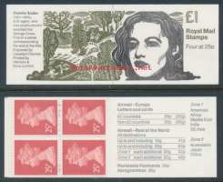 Iso-Britannia: Postituore käyttöpostimerkkivihko 1£ FH37 **.  Toisen maailmansodan loppu 2. /£1 FH37 2nd World war 2 - Dame Vera Lynn.