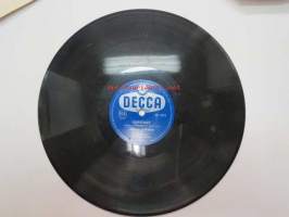 Decca SD 5393 Jorma Lyytinen Anastasia / Tuula Siponius Hilpeä paimenhuilu -savikiekkoäänilevy, 78 rpm