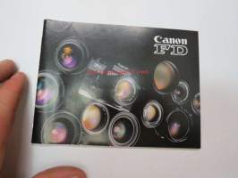 Canon FD objektiivit -myyntiesite