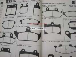 EBC brakes and clutches 1994 master catalogue for motorcycle parts -varaosaluettelo 