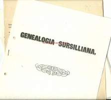 Genealogia Sursillin- suvun faksimile-painoksen esite 1960