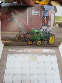 Vanhat koneet kalenteri 2014 -käyttämätön seinäkalenteri