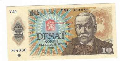 Tsekkoslovakia 10 korun 1986 seteli