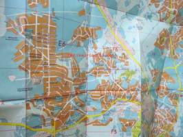 Helsinki opaskartta 1:18 000 Helsingfors guidekarta 1965