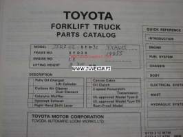Toyota Forklift truck 754202-5FD30 -trukki varaosaluettelo