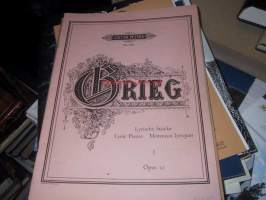 Grieg Lyrische Stucke opus 12 :  Arietta, Waltz ja 6 muuta  nuottivihkot  - nuotit