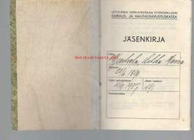 Littoisten Verkatehtaan työntekijäin Sairaus- ja Hautausavustuskassa / Jäsenkirja 1947-50