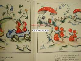 Pikku Peukaloisten huviretki (Nostalgiset kuvat, kauniit riimietetyt runot, satukirja 1940-luvulta)
