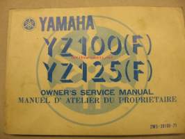 Yamaha YZ100F YZ 125F owner´s service manual 1st  edition august 1978