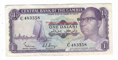 Gambia 1 Dalasi 1971-87  seteli #4b /Gambian islamilainen tasavalta eli Gambia on valtio Länsi-Afrikassa. Se on pinta-alaltaan Manner-Afrikan pienin maa ja