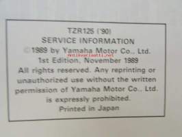 Yamaha TZR125 &#039;87-90 (2RH-SE2) Service Information - Tehtaan alkuperäinen, huolto-ohjeita, sis.reititys kaavion (Ei huolto-ohjekirja)