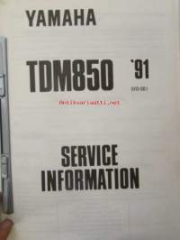 Yamaha TDM850 &#039;91 (3VD-SE1)  Service Information - Tehtaan alkuperäinen huolto-ohjeita sis. sähkökaaviot (Ei huolto-ohjekirja)