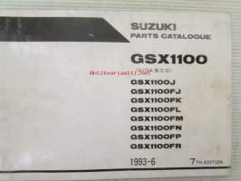 Suzuki GSX-R1100 - (GV72A/B/C/D) - GSX1100J - GSX1100FJ - GSX1100FK - GSX1100 FL - GSX1100FM - GSX1100 FN - GSX1100 FP - GSX1100 FR, Parts Catalogue -varaosaluettelo