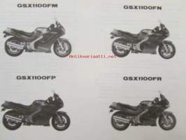 Suzuki GSX-R1100 - (GV72A/B/C/D) - GSX1100J - GSX1100FJ - GSX1100FK - GSX1100 FL - GSX1100FM - GSX1100 FN - GSX1100 FP - GSX1100 FR, Parts Catalogue -varaosaluettelo