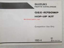 Suzuki GSX-R750 WP HOP-UP KIT, Competion Use Only, Parts Catalogue -varaosaluettelo