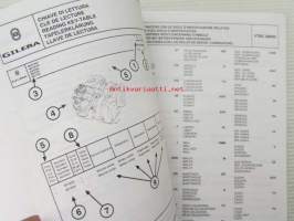 Gilera H@K Catalogue of Spare Parts 579117 -varaosaluettelo, katso kuvista mallimerkintä tarkemmin
