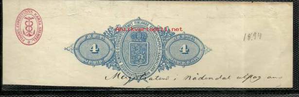 Leimaveropaperi leike  4 markkaa 1894
